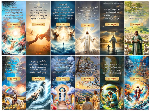 Marcador de Bíblia Magnético Personalizável com Salmos - Marcador de Página Compacto e Inspirador