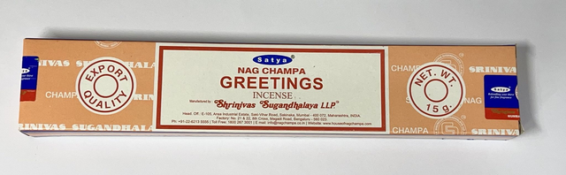 Satya Incense Sticks - Greetings