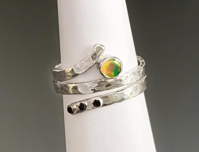 Anillo en Plata 925 con ópalo africano