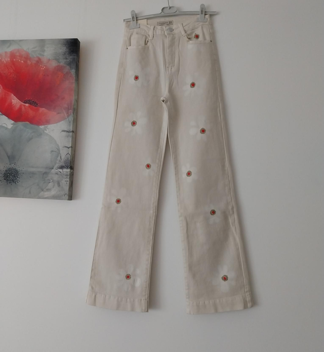 Jean flare imprimé floral 