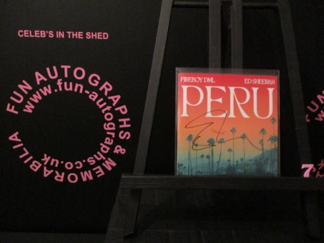 Ed Sheeran - 'Peru' Authentic Autographed Single Cover (7)