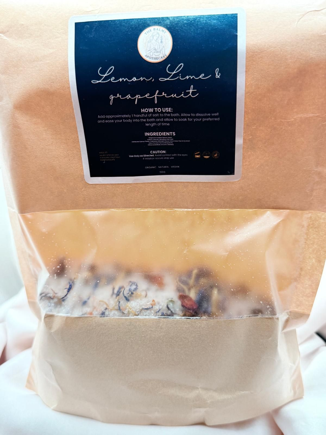 Bath Salts (250g) - Lemon, Lime &amp; Grapefruit
