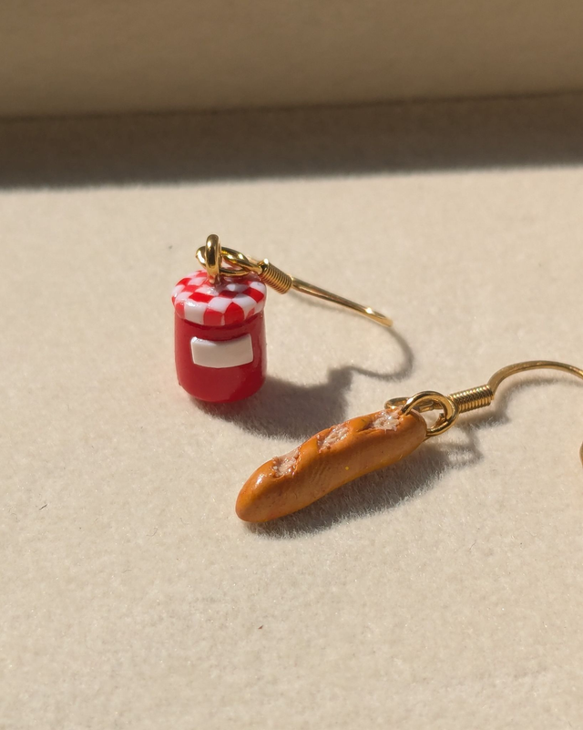 Boucles d&#039;oreilles Baguette &amp; Confiture