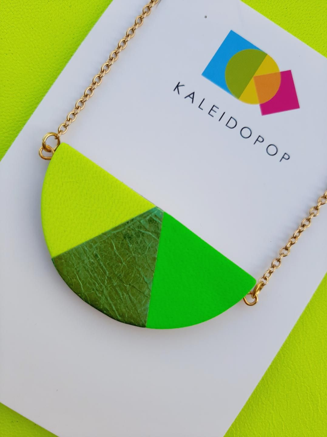 SALE! Tricolour pendant - yellow / apple / lime