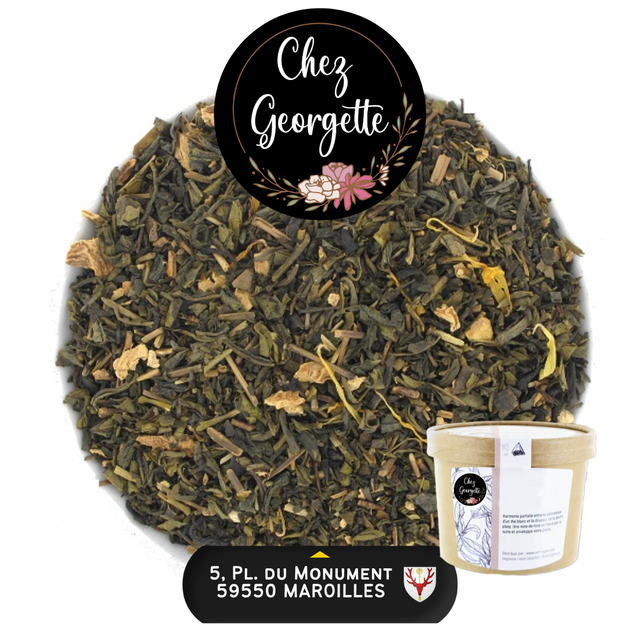 THÉ VERT GINGEMBRE CITRON Bio - Pot de 25 infusettes