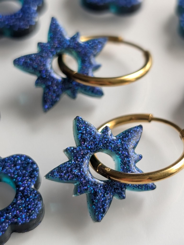 PAMPILLES LULU bleu nuit pailleté