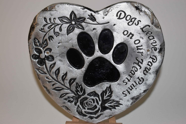 "PAW PRINTS" Handmade cast aluminium sign