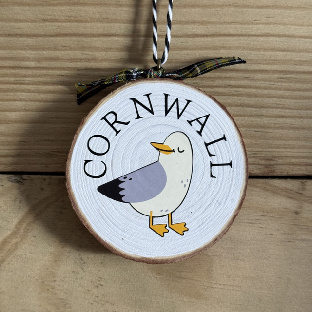 Cornwall Seagull Wood Slice