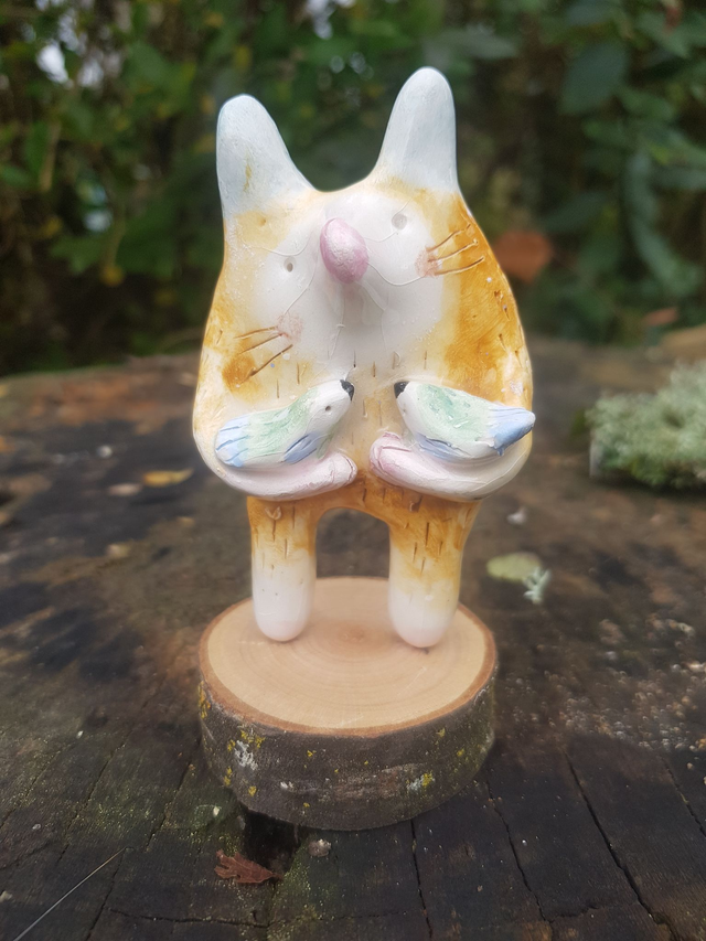 Kawai avec ses deux oiseaux 