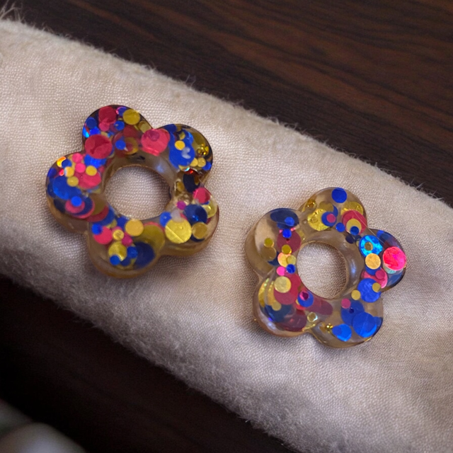 Pampille de rechange, pailletée, multicolore