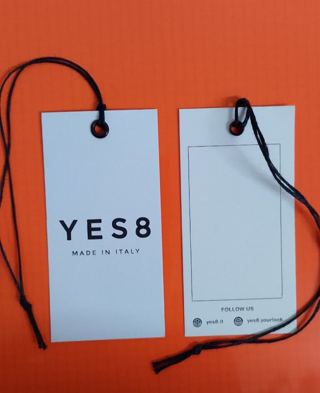 1000 cartellini abbigliamento personalizzati con occhiello e laccettino mm. 45x90, pendenti abbigliamento, tag personalizzati