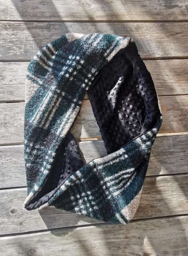 Double snood vert sapin /noir