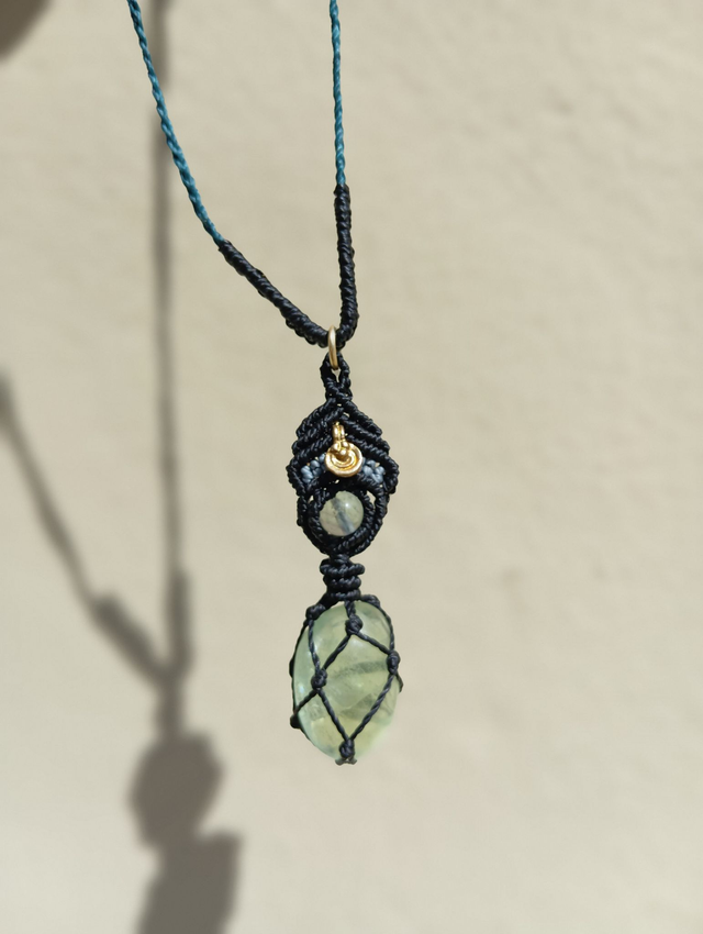 Ciondolo con fluorite verde burattata