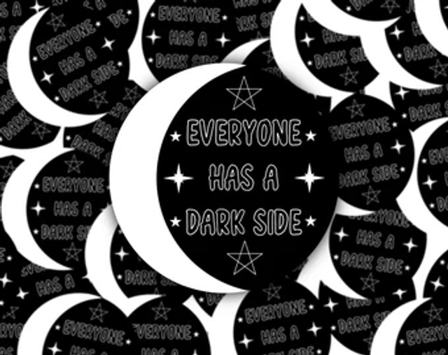 Everyone Has A Dark Side Moon Die Cute Sticker