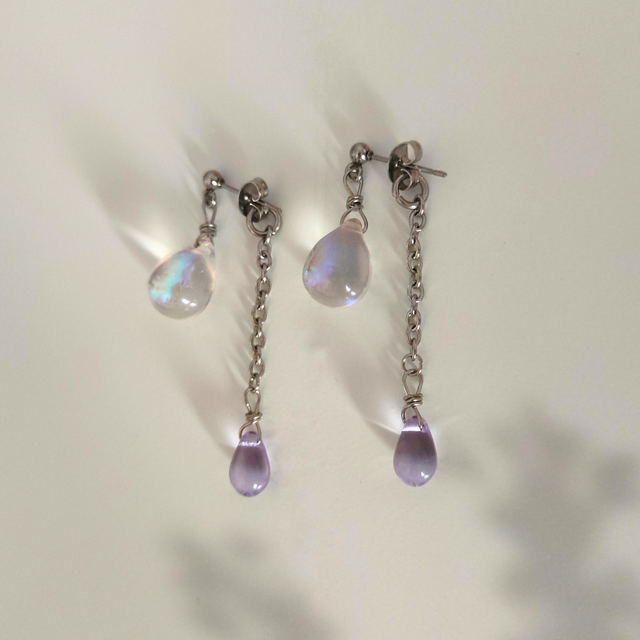 Boucles d&#039;oreilles Élysia violettes