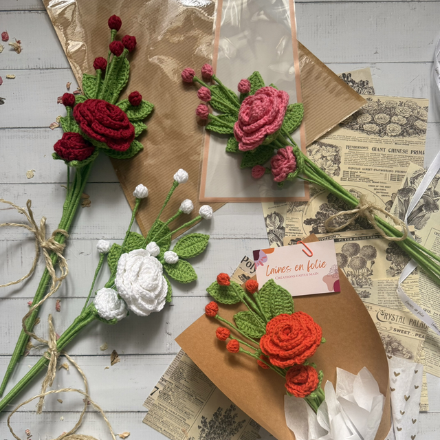 Bouquet personnalisable de roses et bourgeons