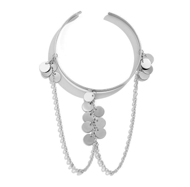 Bracelet de bras boheme rond argent