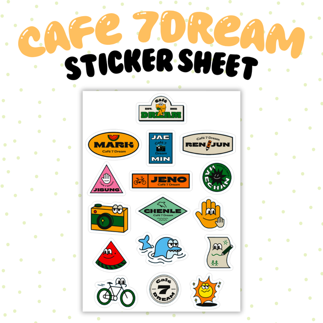 Café 7dream Sticker Sheet