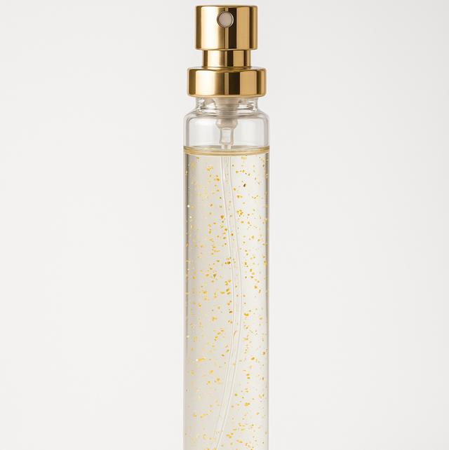 Ampoule en Spray - Acide Hyaluronique et Vitamine B5 avec Poudre d'Or – Hydratation et Éclat