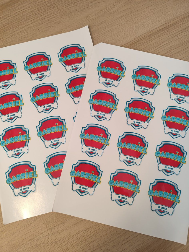 Stickers pour gobelet ( planche de 12 stickers)