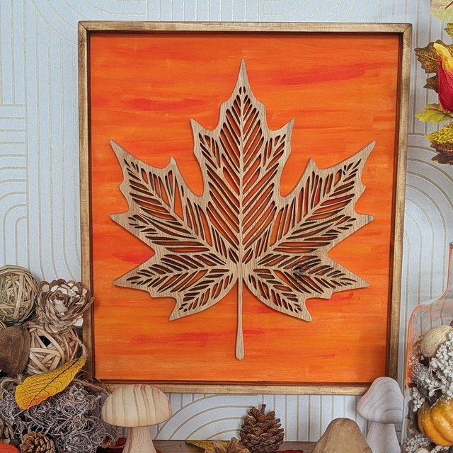 Tableau feuille automne