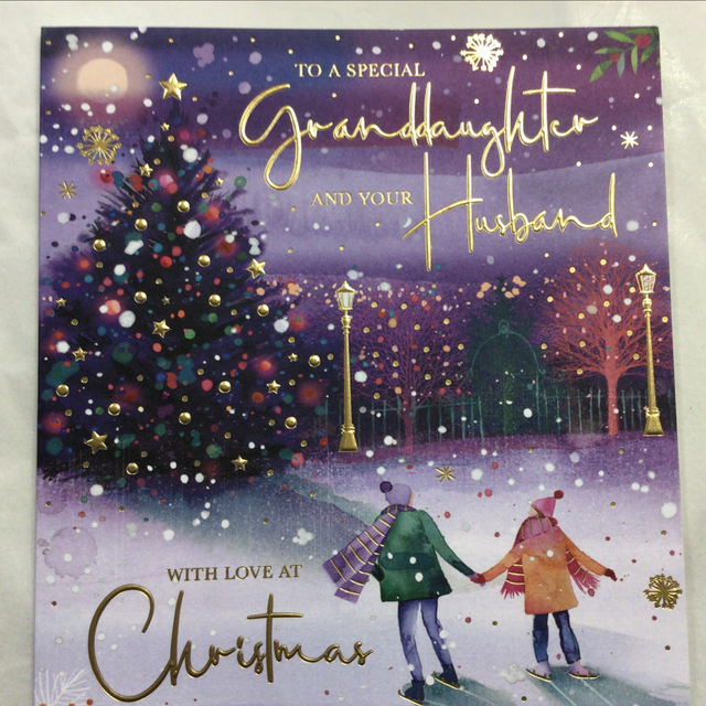 Christmas Granddaughter and Husband (Snowy Walk) WW