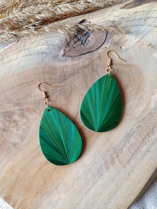  Boucles d'oreilles GOUTTE Éventail