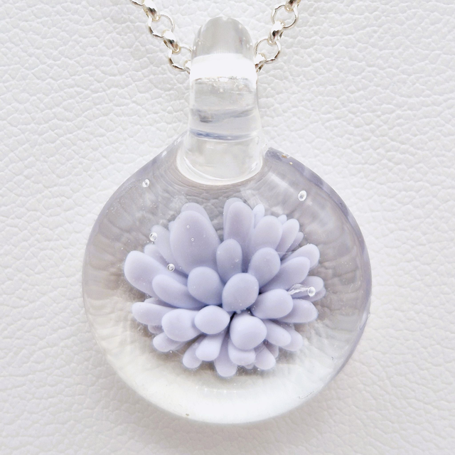 Pendentif Dahlia violet 3