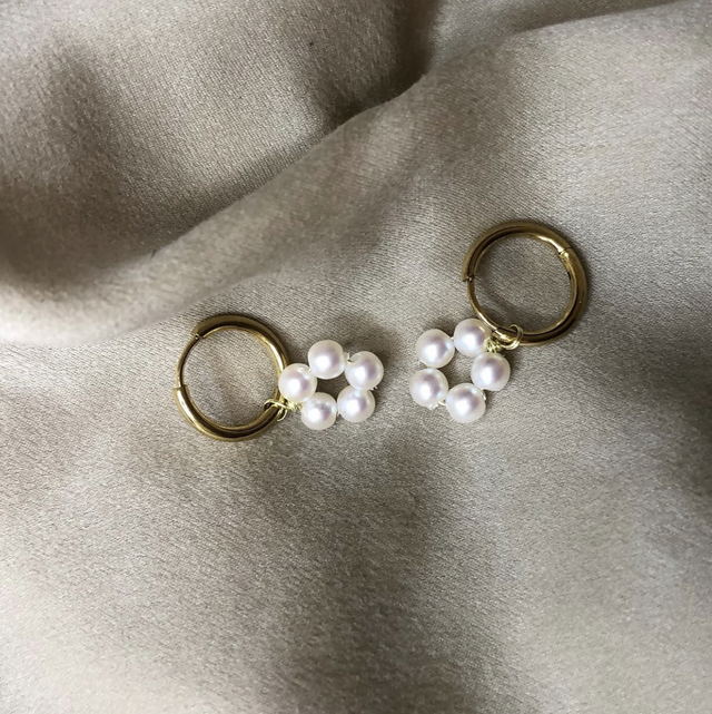 Boucles d’oreille perlée