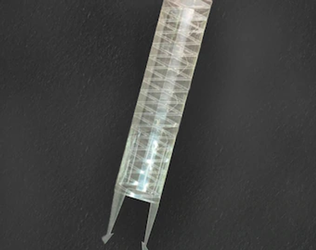 Handmade D-Shaped Clear Plastic Plant Moss Pole (Moss Not Included)