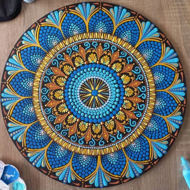 Mandala 40 cm &quot;Joie et harmonie&quot;