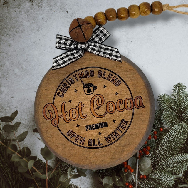 Kersthanger met bel en strik