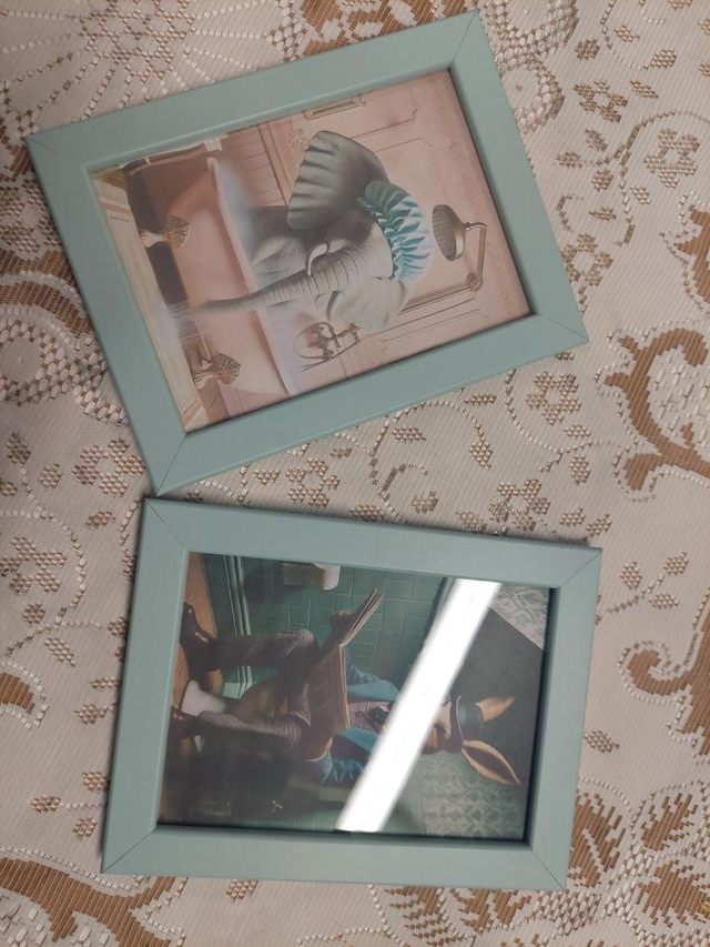 A5 koon taulut, vaaleansininen kehys