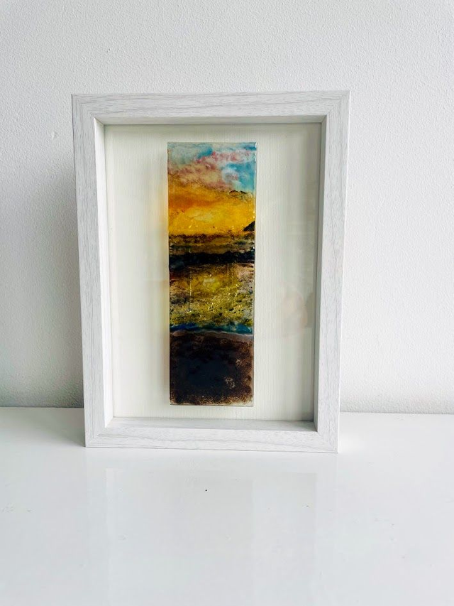 Sunset schildering op glas #1