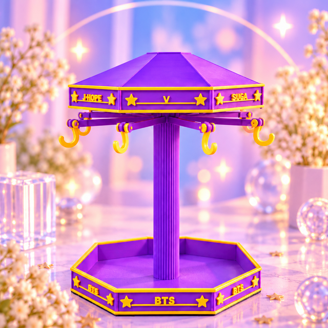 Carrusel giratorio BT21 BTS – Expositor Clásico