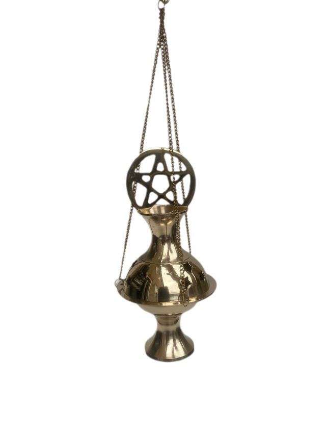 Metal Incense Burner Pentagram Design