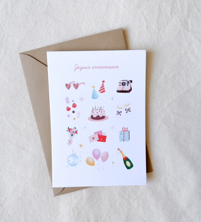 Carte Anniversaire - Moodboard