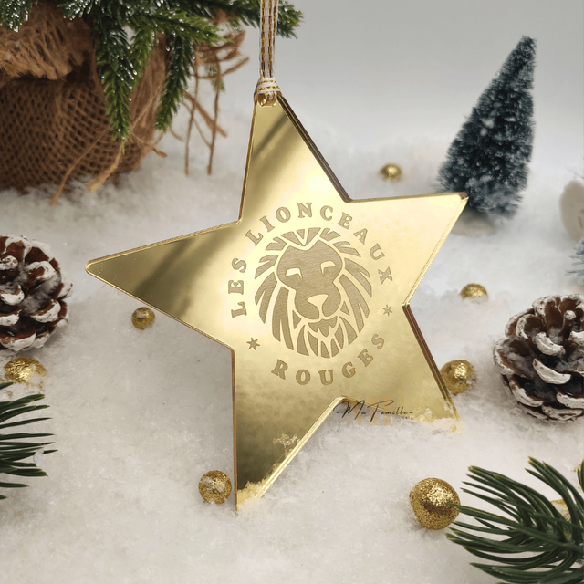 Décoration sapin - Etoile "Les Lionceaux Rouges"