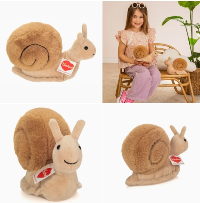Lotta l'escargot 20 cm - peluche douce et moelleuse