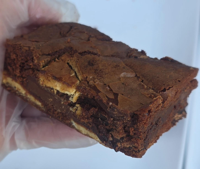 Triple chocolate brownie