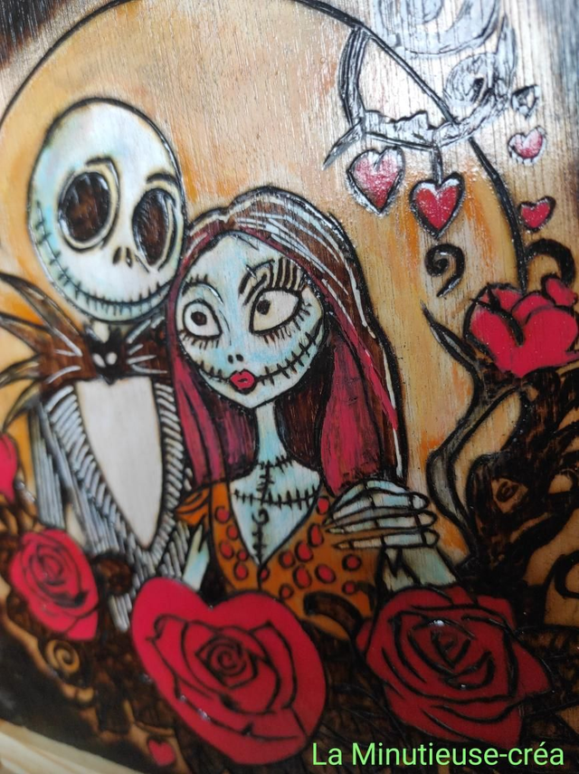 Cadre pyrogravure Mr et Miss Jack