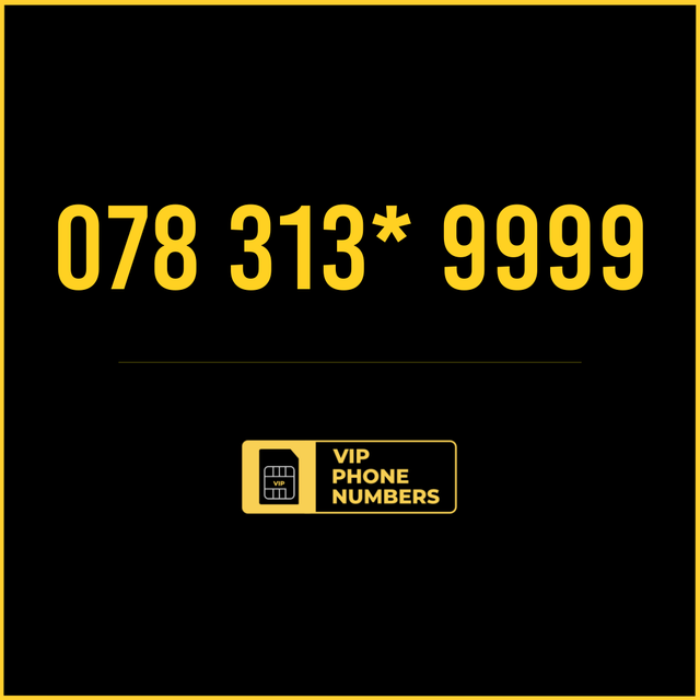078 313* 9999 - VIP Gold Phone Number 
