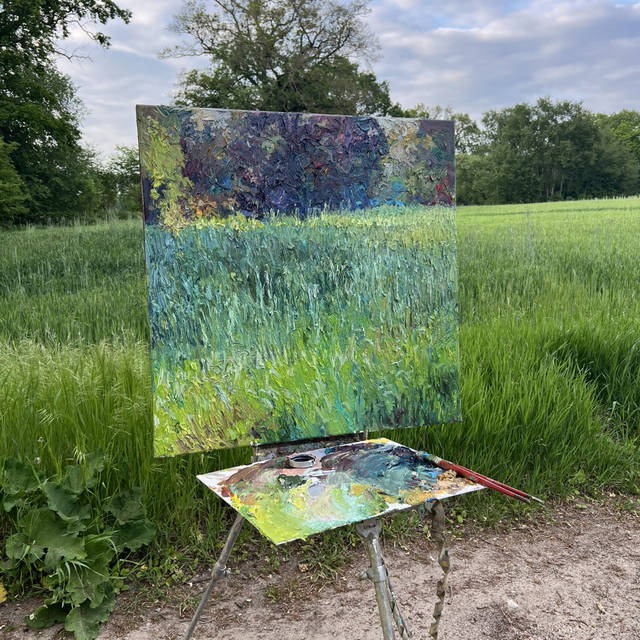 „Maigräser“ Öl auf Leinwand, 80 × 80 cm, 2026