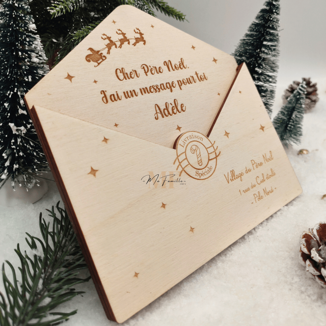 Enveloppe - Lettre au père noël avec prénom