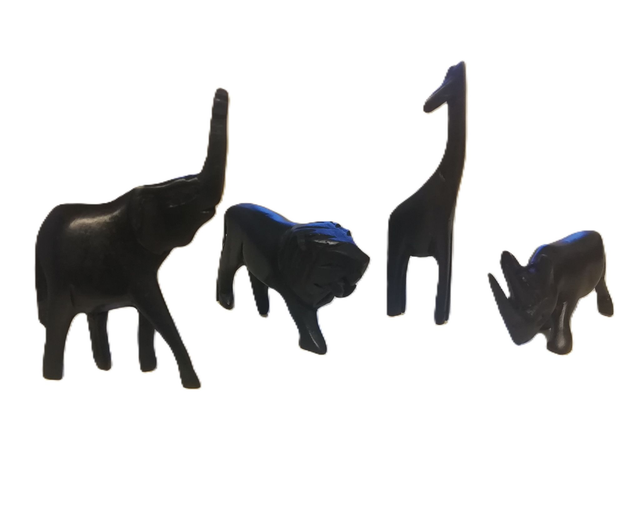 Dark Brown Wooden Animals - Small