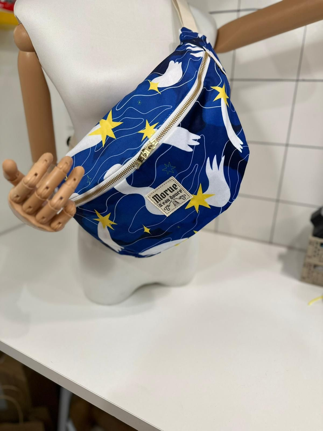 sac banane constellation velours