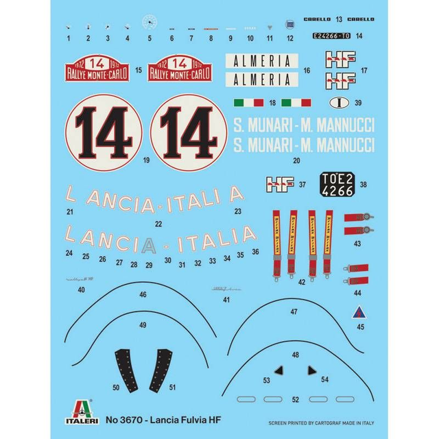 Lancia Fulvia HF Rally M.Carlo 72 Italeri 3670 1/24