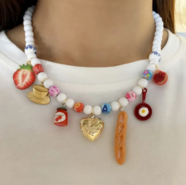 Charm necklace - baguette