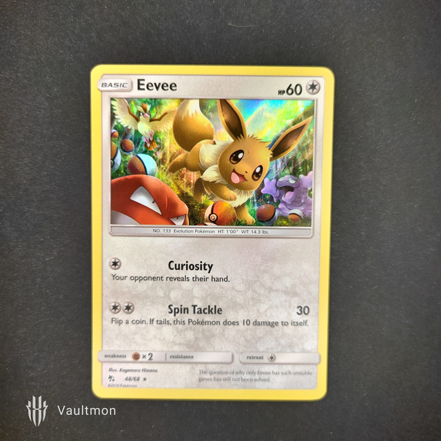 Eevee 48/68 Hidden Fates Holo Rare