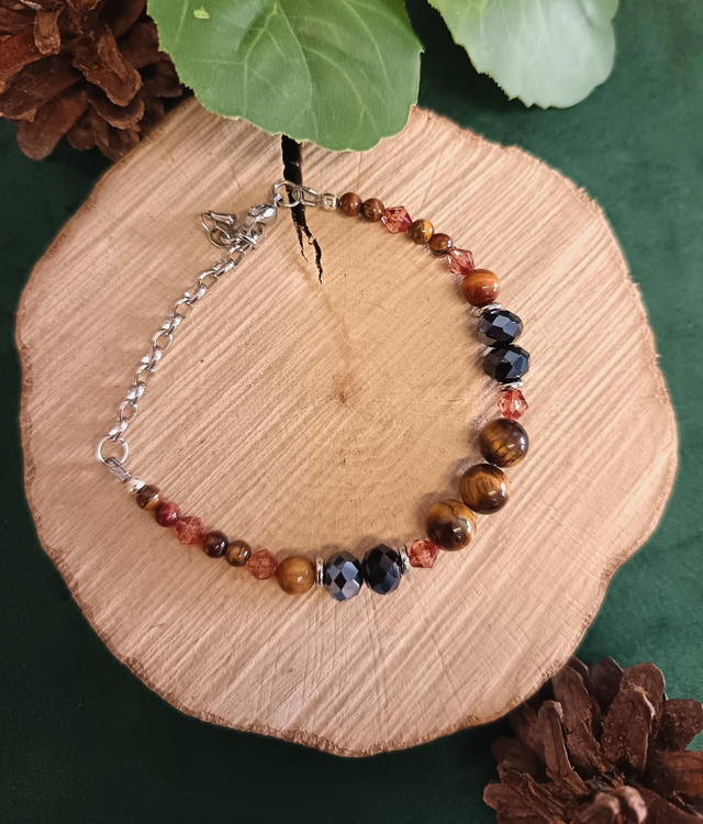 Bracelet œil de tigre chic 